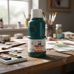 Tempera Verde Scuro Moderna per Acquerello, Fornitura per Artigianato Plastico - Product Image 3