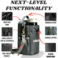 Sac à bouteille d'eau magnétique, étanche, avec bandoulière, pour la salle de sport, la musculation, pochette pour bouteille, mains libres, support magnétique pour le fitness
