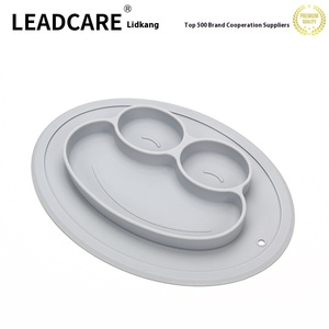 Ciotola per l'Apprendimento Alimentare del Bambino in Silicone Rotonda Ecologica con Design a Rana Cartone Animato, Separatore per Alimenti e Ventosa, Alta Qualità Cromatica - Product Image 2