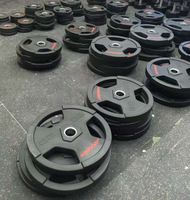 Disques de poids pour haltères en PVC à trois trous, pour la maison et la salle de sport, disques de poids pour haltères, disques de poids bumper