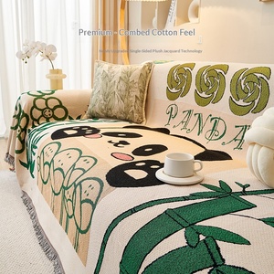 Housse de canapé en tissu, style estival, motif panda, universelle quatre saisons, pour canapé, <span class=keywords><strong>camping</strong></span>, maison, élastique et respirante - Product Image 2