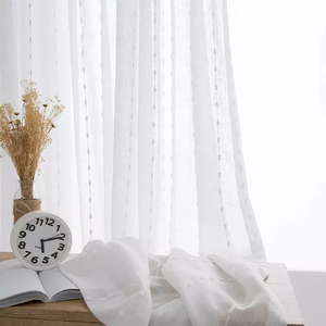 Innermor belle <span class=keywords><strong>tende</strong></span> di Tulle di <span class=keywords><strong>lino</strong></span> turco Ready-Made in tessuto di <span class=keywords><strong>pizzo</strong></span> di Tulle solido per salotto - Product Image 5