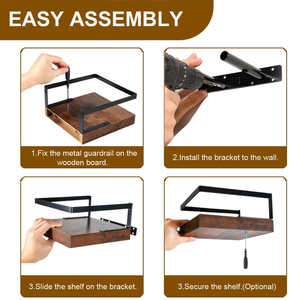 <strong>Natural</strong> Wood Wall <strong>Shelves</strong> Multifunction Wooden <strong>Shelves</strong> for Small Items Plants Candles - Product Image 6