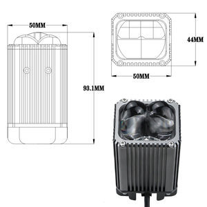 सुपर उज्ज्वल U313 130w बाइड प्रोजेक्टर फॉग लाइट 12 वी के लिए 2 प्रोजेक्टर लेंस के साथ 2 प्रोजेक्टर लेंस - Product Image 5