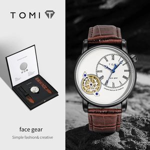 Ensemble cadeau de montre pour homme TOMI, classique et minimaliste, montre à <span class=keywords><strong>quartz</strong></span> polyvalente de luxe pour homme, montre à <span class=keywords><strong>quartz</strong></span> ronde à grand cadran, cadeau - Product Image 3