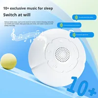 Machine à bruit blanc portable, détecteur de pleurs pour bébé, veilleuse, 12 sons apaisants, rechargeable Type C 1500 mAh