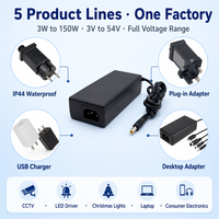 Adaptateur secteur universel Hua Yi Teng pour ordinateur portable, certifié SMPS, sortie murale, chargeur de tension AC 12V 19V DC