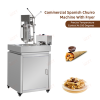Machine à churros 5L pour boulangerie et snack-bar, machine à churros chichis à pression, machine à churros espagnole avec friteuse électrique 30L