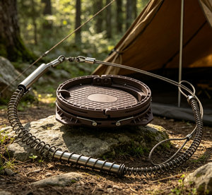 Ancrage au sol robuste avec câble à ressort hélicoïdal – Ancrage au sol durable pour pièges à animaux sauvages, pour la chasse et la capture en extérieur - Product Image 6