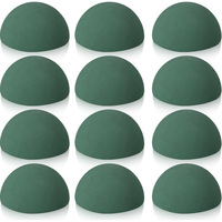 Mousse Florale Sèche Verte Hémisphérique en Bloc Sphérique pour Arrangement de Fleurs Artificielles, Plantes et Bouquets, Décoration Maison