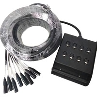 Boîtier de jonction audio 8 canaux pour scène, câbles de signal pour studio d'enregistrement, câble multipaire, 8 connecteurs XLR, fils en cuivre sans oxygène