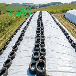 Bâche d'ensilage en moulage par soufflage résistante aux UV noire/blanche, super résistante, couverture de stockage <span class=keywords><strong>agricole</strong></span> pour les agriculteurs, matériau PE 100% vierge - Product Image 3