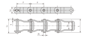 High <strong>Breaking</strong> Load 308 Welded Steel <strong>Chain</strong> Industrial Pintle <strong>Chain</strong> for Cement and Aggregate Conveyors - Product Image 2