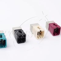 Connecteur vertical pour carte ZYX Rosen équivalent HFM Mini Fakra 4 broches en acier inoxydable, couleur Chine