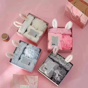Großhandel Rosa Spa-Geschenkset Damen Handtuch 3-teilig Brautjungfern-Geschenkbox-Set für Hochzeitsförderung - Product Image 5