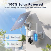 Caméra de sécurité solaire PTZ Tuya à prix d'usine, caméra CCTV extérieure sans fil avec audio bidirectionnel, vision nocturne couleur et détection de mouvement PIR
