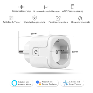 Touchmi estándar europeo Smart Wifi Socket Control de voz Control remoto Función de temporizador WiFi Smart Plug - Product Image 3