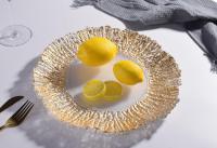 Assiette de service ronde en verre de style nordique avec motif personnalisé, qualité alimentaire, pour les banquets de mariage et les fêtes