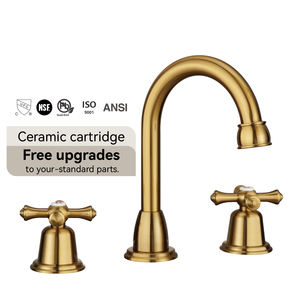 Robinet <span class=keywords><strong>de</strong></span> baignoire Health UPC 8 pouces, robinet <span class=keywords><strong>de</strong></span> mélange d'eau <span class=keywords><strong>de</strong></span> haute qualité, robinets classiques à <span class=keywords><strong>col</strong></span> <span class=keywords><strong>de</strong></span> <span class=keywords><strong>cygne</strong></span>, robinets en acier chromé, 2 poignées, robinet à 3 trous pour salle <span class=keywords><strong>de</strong></span> bain - Product Image 1