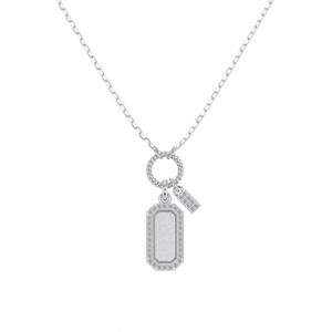 Dylam Dainty <b>Choker</b> Necklace Cz Pendant Necklace Rhodium 18k Gold Plated Link Chain Necklace for Women Jewelry Gifts - Product Image 1