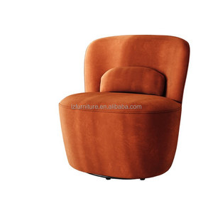 Fauteuil pivotant moderne en tissu bouclé pour appartement, hôtel, bureau, salon, hall d'accueil, réception, événement - Product Image 3