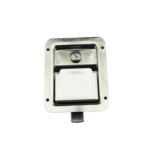 Pestillo de paleta de acero inoxidable con cerradura de cilindro Acabado blanco Espejo pulido () - Product Image 2