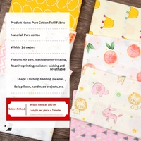 Tissu brocart imprimé en tricot 100 % coton, résistant à l'abrasion, épais, pour literie bébé, drap et couette à motifs de dessins animés
