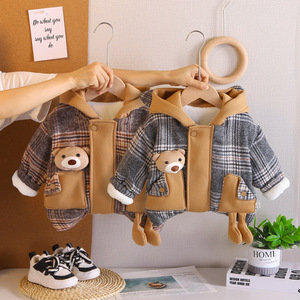 Vente directe en gros, veste à capuche épaisse pour garçons, motif de dessin animé, automne-<span class=keywords><strong>hiver</strong></span>, vêtements chauds, <span class=keywords><strong>manteau</strong></span> pour enfants - Product Image 1