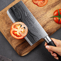 Ensemble de couteaux de cuisine à manche noir de haute qualité Ensemble de couteaux de chef en acier inoxydable