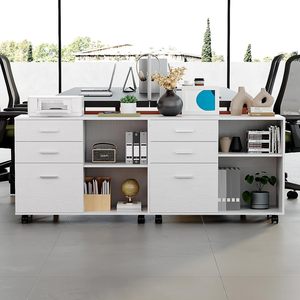 Meuble de classement mobile à tiroirs pour bureau, armoire de rangement de documents, meuble de classement plat, mobilier de bureau - Product Image 5