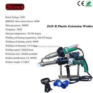 Máy hàn ép đùn nhiệt kép 3600W, máy hàn ép đùn nhựa màng HDPE, máy hàn tự động cầm tay ống PP - Product Image 2