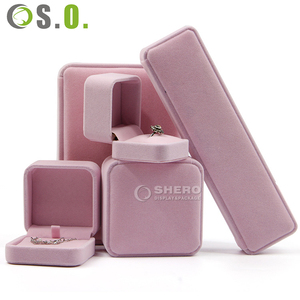 Luxury Durable Velvet Jewelry Box <b>Set</b> Rings Earrings Pendants Custom Logo Portable High End Storage Display Multi Colors Factory - Product Image 3