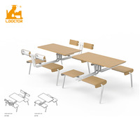 Ensemble de table et chaises de cafétéria de haute qualité pour les salles à manger scolaires