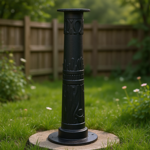 Soporte para bomba de agua manual de hierro fundido, color negro, 1/41/2 pulgadas de diámetro interior, fácil instalación para uso en jardín y exteriores - Product Image 2