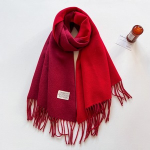 Nuova Sciarpa Lunga in Poliestere Effetto Cashmere a Doppia Faccia, Calda e Spessa per Donna, Autunno Inverno, Sensazione Premium, Tinta Unita, Versatile - Product Image 5