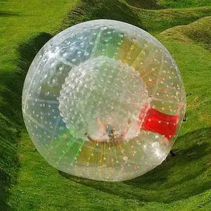 Commercial grade interactive inflatable outdoor sport games downhill zorbing hill rolling zorb ball for sale