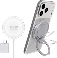 Support de charge magnétique sans fil 25W réglable pour iPhone 18 17 16 Pro Max, Chargeur sans fil rapide Qi2.2 25W