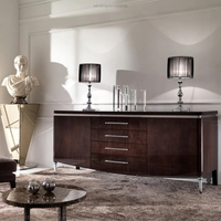Furnitur Italia kelas atas kustom kabinet lemari samping ruang tamu Modern meja prasmanan Villa gaya mewah