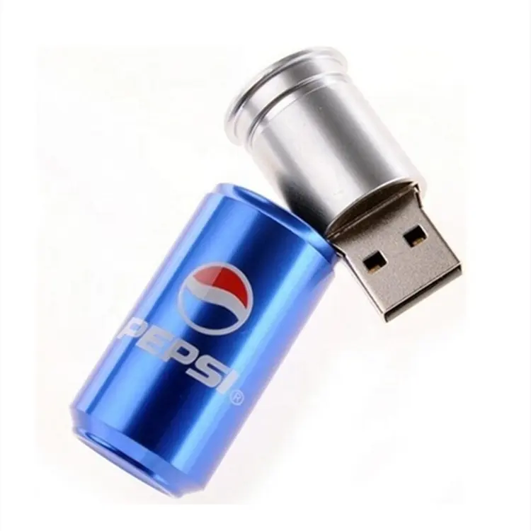 कस्टम धातु कोला आकार कर सकते हैं यूएसबी फ्लैश ड्राइव मेमोरी स्टिक 64GB पेन ड्राइव 128GB