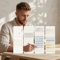 Feuilles d'autocollants personnalisées pour journal et agenda mensuel, en gros, pour agendas et planificateurs, pour scrapbooking et loisirs créatifs