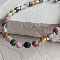 Bracelet artisanal vintage en pierre naturelle pour femme, bracelet en perles de cristal, quartz, hypoallergénique, résistant au ternissement, bijoux imperméables