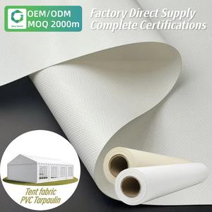 Bâche en <span class=keywords><strong>PVC</strong></span> laminée imperméable de haute qualité, faible MOQ, 1000D 550Gsm, pour tente de plein air, bâche en <span class=keywords><strong>PVC</strong></span> pour tente de fête - Product Image 1