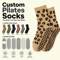 Nouvelles chaussettes de yoga en coton tricoté antidérapantes et respirantes pour femmes, idéales pour le Pilates et le fitness printanier
