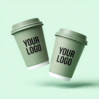 Gobelet en papier ondulé biodégradable, imprimé avec encre alimentaire, pour bubble tea et milk tea, impression de logo personnalisée disponible