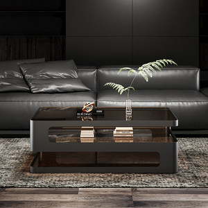 Meubles de maison de style nordique moderne de luxe <span class=keywords><strong>en</strong></span> gros, <span class=keywords><strong>table</strong></span> basse noire avec plateau <span class=keywords><strong>en</strong></span> <span class=keywords><strong>verre</strong></span> pour le salon - Product Image 5
