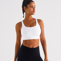 Soutien-gorge de sport grande taille pour femme, bretelles réglables, dos croisé, maintien léger, respirant, extensible dans quatre directions, pour yoga, gym et fitness