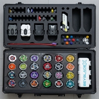 Boîte de rangement portable en aluminium et acrylique transparent pour collection de toupies, étui de transport OEM & ODM