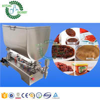 Machine de remplissage pneumatique semi-automatique pour crème, confiture, fromage, salade, wasabi, moutarde, avec 1, 2 ou 4 buses, pour produits visqueux