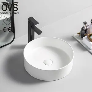 Lavabo da bagno moderno bianco opaco lavabo da appoggio in porcellana lavabo da appoggio in ceramica lavabo da tavolo art