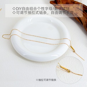 Collar con Letras Personalizadas, Colgante de Acero Inoxidable con Letras del Alfabeto, Inicial en Inglés - Product Image 6